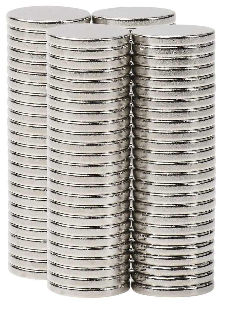 BYKES Neodymium Super Strong Extremely Powerful Rare Earth Refrigerator Magnets 1/2" X 1/16" N42 - Set of 80
