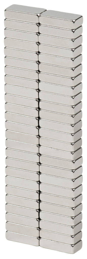 BYKES 50 Neodymium Bar Magnets Strong Magnets Refrigerator Magnets Super Strong Rare Earth Craft Magnets 1/2 x 1/4 x 1/8 inch Bar N48