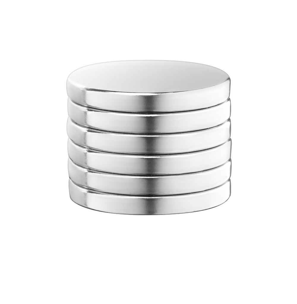 BYKES 6 Neodymium Super Strong Extremely Powerful Rare Earth Refrigerator Magnets 1" x 1/8" Inch Thick Disc N50