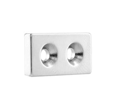 BYKES 6 Neodymium Super Strong Extremely Powerful Rare Earth Refrigerator Magnet 1" x 1/2" 1/8" Inch Thick Block N42 w/ 2 Countersunk Holes for #6 Screws