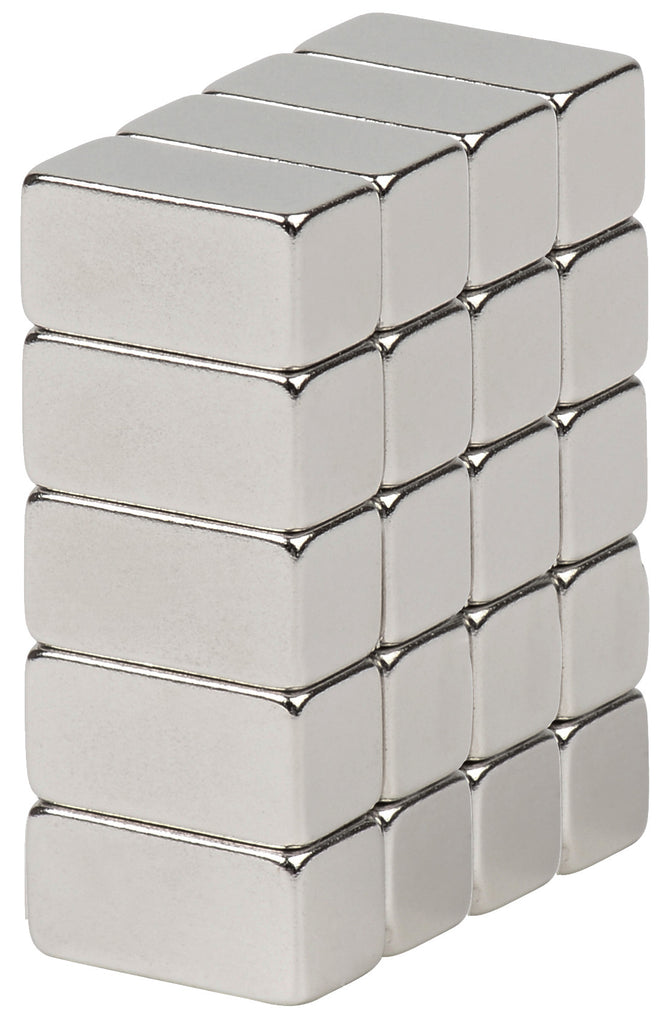 BYKES 20 Neodymium Bar Magnets Strong Magnets Refrigerator Magnets Super Strong Rare Earth Craft Magnets 1/2 x 1/4 x 1/4 inch Bar N48