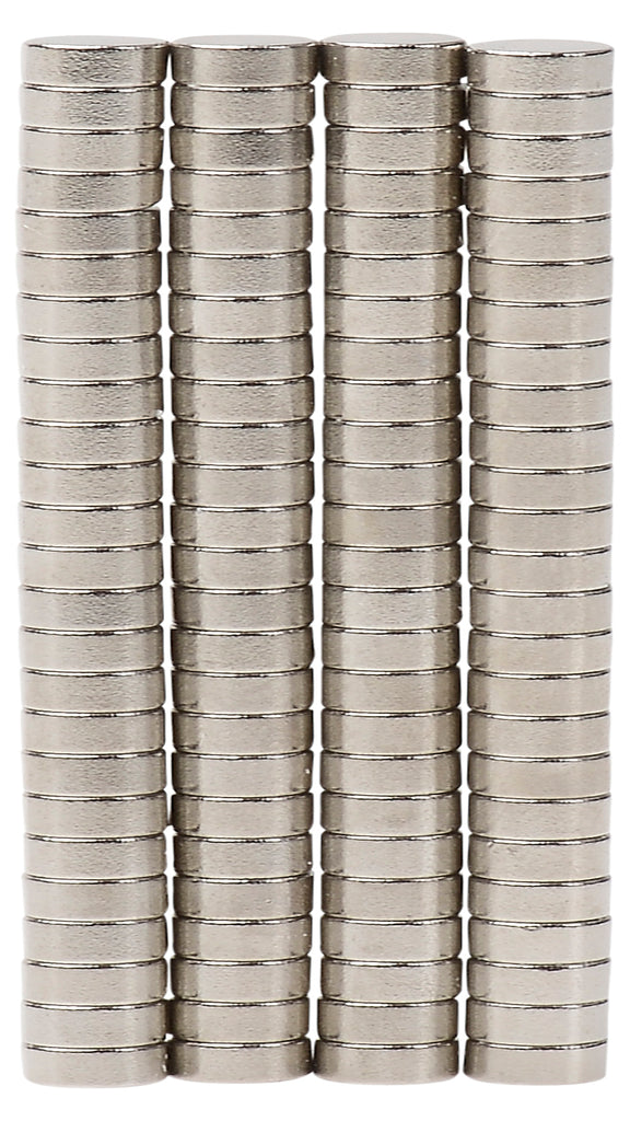Bykes 80 Neodymium Magnets Super Strong Rare Earth Magnets Refrigerator Magnets - 1/4 x 1/16 inch Disc N48