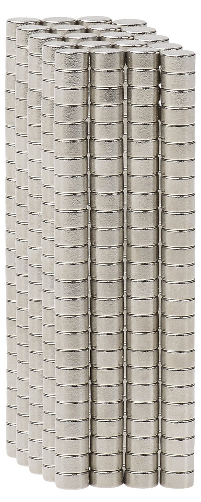 BYKES 500 Neodymium Super Strong Extremely Powerful Rare Earth Refrigerator Magnets - Perfect for Metal Collar Stays - 1/8" x 1/16" Disc N48