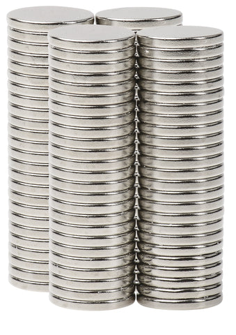 BYKES Neodymium Super Strong Extremely Powerful Rare Earth Refrigerator Magnets 1/2" X 1/16" N42 - Set of 80