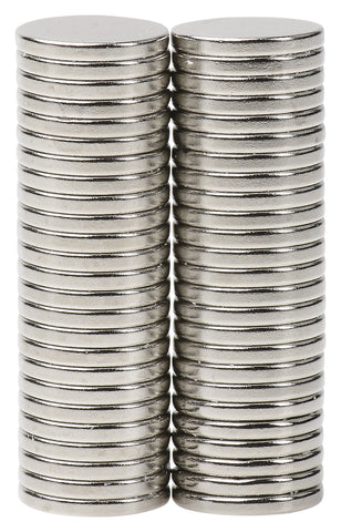 BYKES N42 Neodymium Super Strong Extremely Powerful Rare Earth Refrigerator Magnets 1/2" X 1/16" Disc - Set of 50