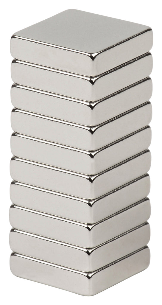 BYKES 10 Neodymium Super Strong Extremely Powerful Rare Earth Refrigerator Magnets 1/2 x 1/2 x 1/8 Inch Square N48