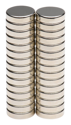 BYKES 30-pc N45 Neodymium Super Strong Extremely Powerful Rare Earth Refrigerator Magnets 1/2 x 1/8" Disc