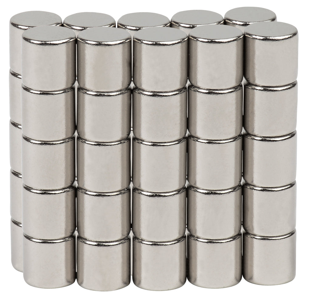 BYKES 50 Neodymium Super Strong Extremly Powerful Rare Earth Refrigerator Magnets 1/8 x 1/8 inch Cylinder N48